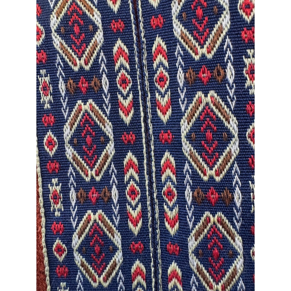 Hayden Los Angeles Shift Dress Rust Orange Boho Bell Sleeve Fringe Size Large - Picture 4 of 7